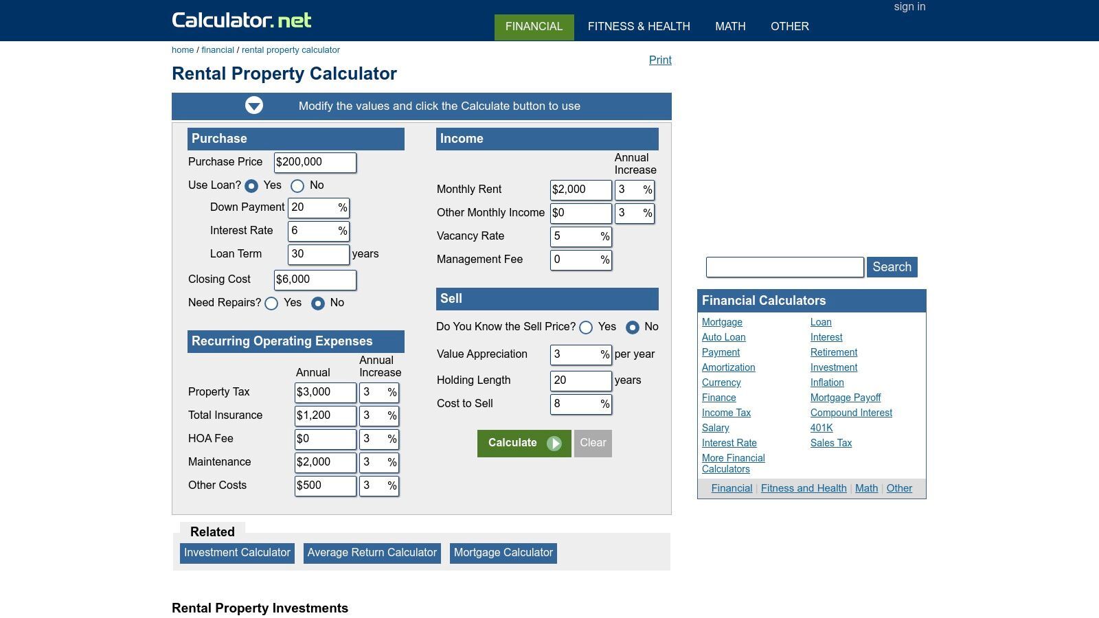 Top 12 Rental Income Calculator Tools for 2025 | Global Property ...